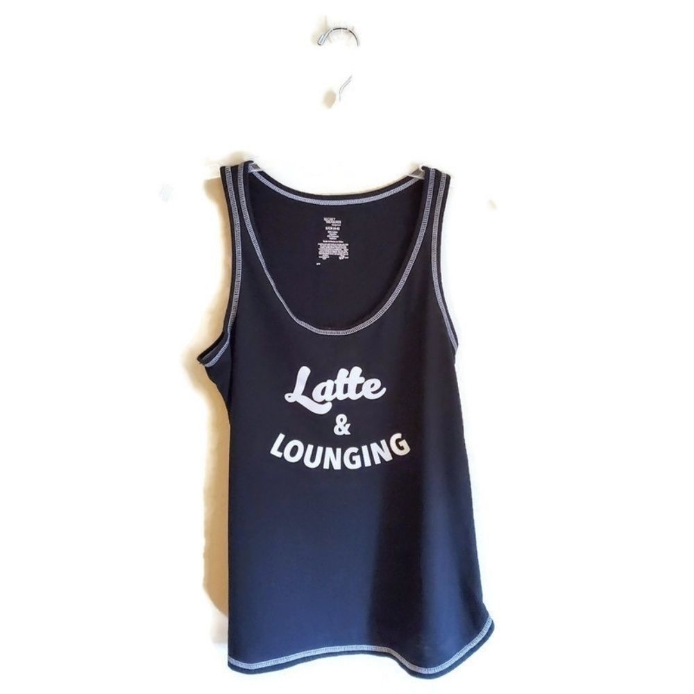 ❤️SECRET TREASURES Latte & Lounging Graphic Tank S